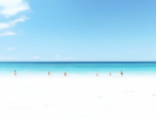 Fototapeta premium Blurred Beach Scene Abstract Background