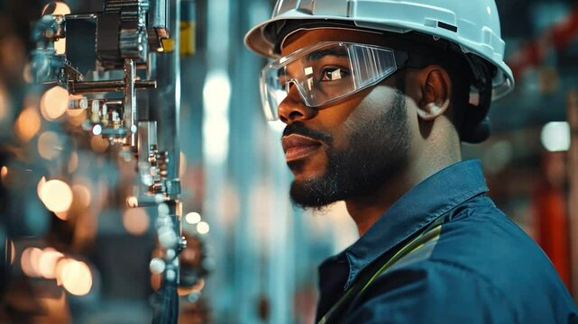 A smart engineer with a wrench works collaboratively to troubleshoot issues in heavy equipment at a large-scale construction project
