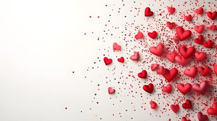 Vibrant Red Heart Confetti for Valentine s Day