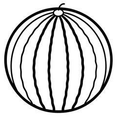 watermelon line art vector