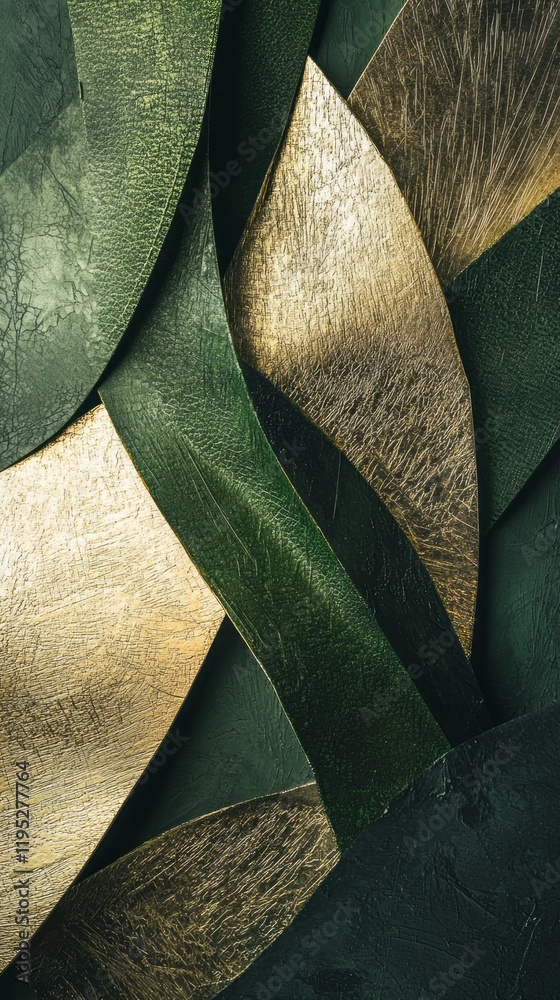 Poster A mesmerizing arrangement of intersecting lines in shades of olive brings depth and texture. The elegant play of light and dark captivates the viewer's imagination, suggesting movement and harmony