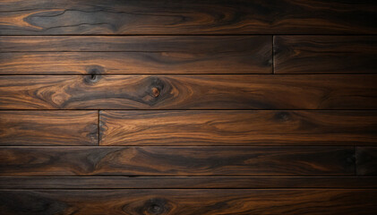 Rich, dark wood flooring showcasing the natural grain and texture, presenting a warm and inviting ambiance.