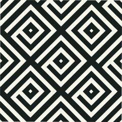 Fototapeta premium Vector seamless pattern. Elegant geometric texture Black and white 