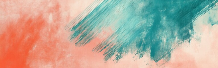 Elegant gradient pencil strokes create a captivating visual effect in shades of teal and coral
