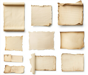 Fototapeta premium set of note papers on white background 