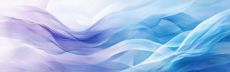 Obraz premium Soft abstract pencil strokes create a calming wave effect in shades of blue and lavender