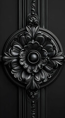Black Floral 3D Ornament