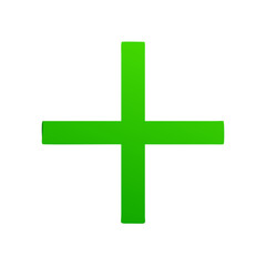 Obraz premium Green cross with a clean and simple design