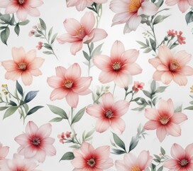 Delicate watercolor blooms on a white background ,  illustration,  nature,  illustrations