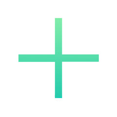 Obraz premium Minimalist green medical cross icon
