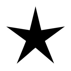 Fototapeta premium Simple black solid star icon