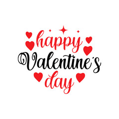 Valentine’s Day typography text on plain white transparent isolated background for card, shirt, hoodie, sweatshirt, apparel, tag, mug, icon, poster or badge