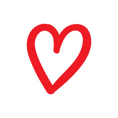 Heart clip art design on plain white transparent isolated background for card, shirt, hoodie, sweatshirt, apparel, tag, mug, icon, poster or badge