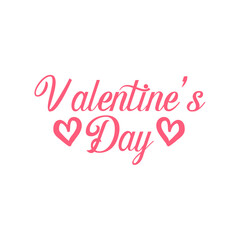 Valentine’s Day typography text on plain white transparent isolated background for card, shirt, hoodie, sweatshirt, apparel, tag, mug, icon, poster or badge