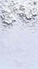 White Floral 3D Relief Background