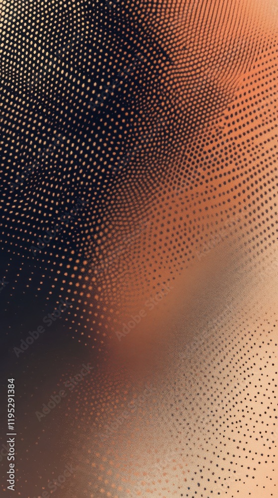 Leinwandbilder Halftone gradient design featuring a blend of copper tones set against a smooth background with dynamic texture