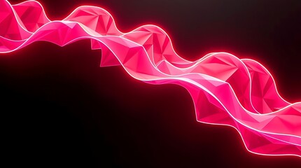 Neon waves flow and dance against a dark background, creating an enchanting and stunning abstract visual