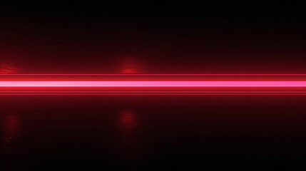 Fototapeta premium A dark mode aesthetic with a deep black background, accented by glowing neon lines in Scarlet red, creating a futuristic text space
