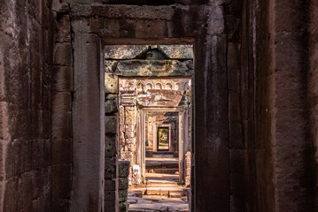 Fototapeta premium Angkor ancient temple ruins in Cambodia