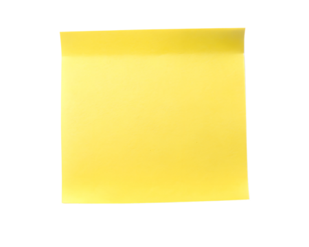 yellow sticky note isolated