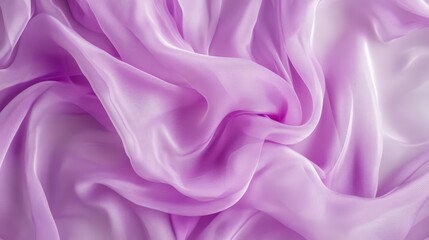 Obraz premium Soft, flowing folds of light purple fabric create a mesmerizing abstract texture