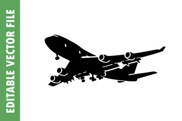 airplane silhouette vector