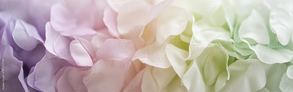 Aufkleber soft gradient of pastel flower petals in a gentle transition from muted lavender to pale green
