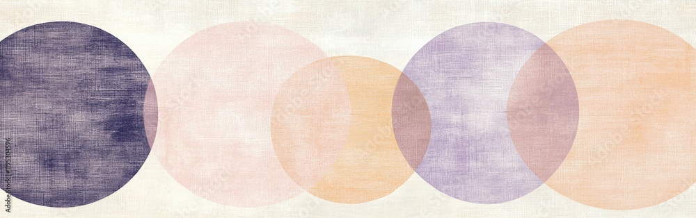 Aufkleber minimalist composition with soft pastel circles highlighting harmony and balance in a modern art sty