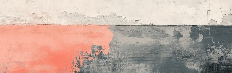 Obraz premium Elegant layers of coral and gray create a striking visual contrast in large fields
