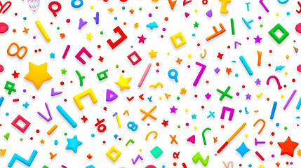 Colorful 3D Shapes Background