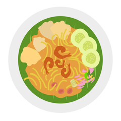 Ilustrasi mie Aceh, indonesian food