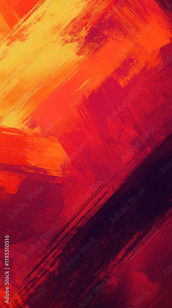 Aufkleber vibrant crimson red textured background with dynamic brush strokes enhancing depth and energy