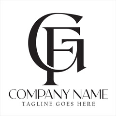 Letter GF or FG vector logo design for luxury, fashion, jewelry, boutique, and startup