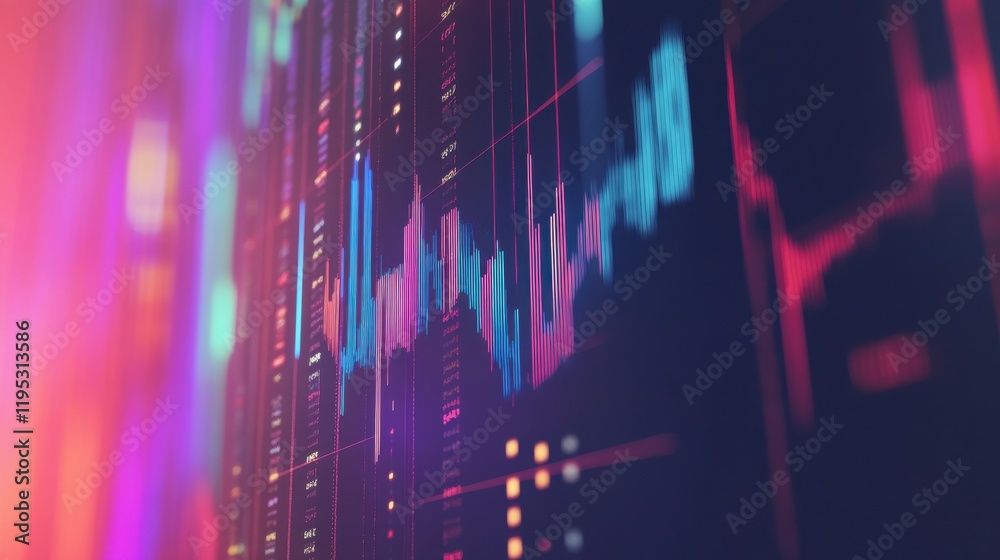 Poster visual representation of mutual fund performance metrics displaying market trends and data analytics