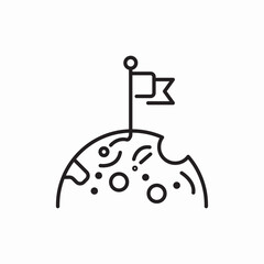 moon flag icon vector sign