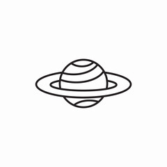 planet saturn universe icon vector sign