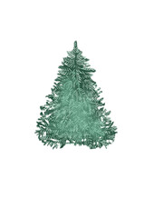 christmas tree isolated on white