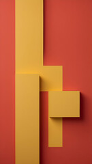 Fototapeta premium red, yellow Minimalist geometric background to use as wallpaper or graphic resource