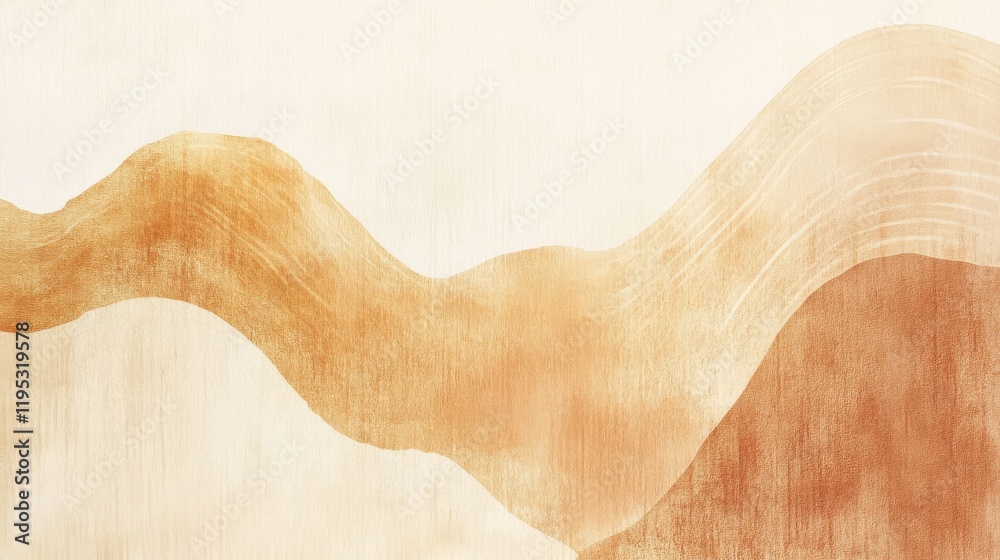 Poster Gradient of soft pencil strokes creating a warm, flowing design across a textured surface with subtle color variations