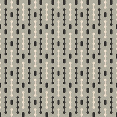 Gray and beige seamless pattern with geometric shapes