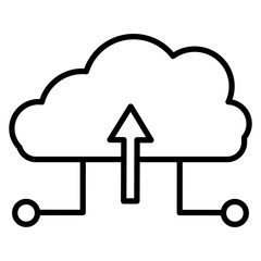 Upload File on Cloud Icon
