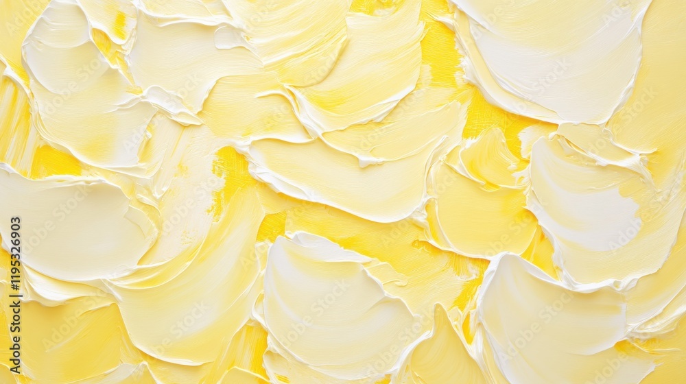Poster Textured pastel yellow background with soft layers creating a calming and serene atmosphere