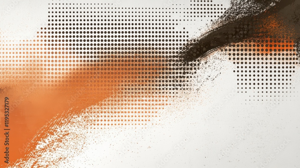 Poster Sleek halftone gradient blending copper tones with soft transitions for a modern design background