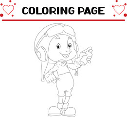 graffiti boy are holding paint spray coloring page for kids