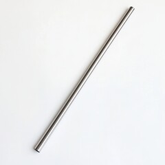 Single reusable stainless steel straw for eco-friendly drinking in everyday life