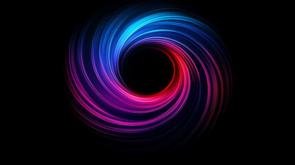 Vortex space background poster. Fantastic whirlwind wallpaper. Abstract swirl dynamic concept horizontal banner. Digital raster bitmap illustration. AI artwork.	