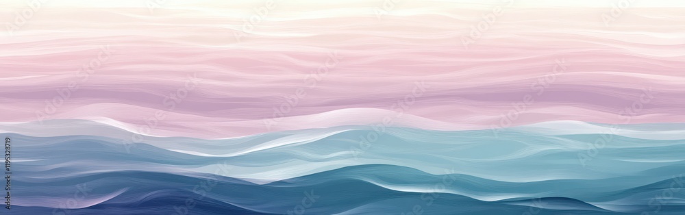 Poster serene gradient of aqua and soft lilac hues evokes calmness and tranquility in a smooth flowing patt