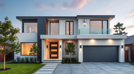 Luxury Modern House Exterior: Dream Home Design, Contemporary Architecture, Real Estate