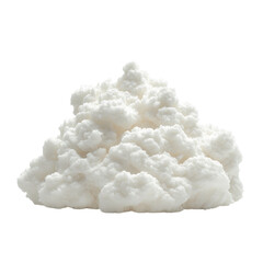 Closeup Shot of Fluffy Cottage Cheese Mound, Creamy Texture, Dairy Product, Healthy Food