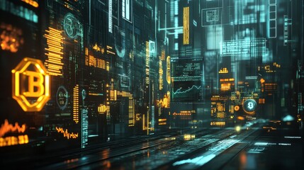 Polished depiction of fintech platforms showcasing advanced digital interfaces and data analytics